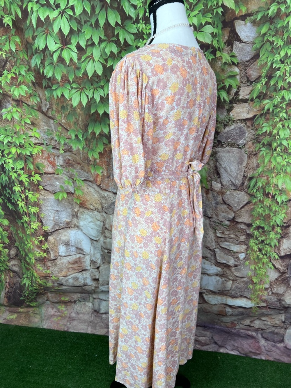 FAITHFULL THE BRAND Floral Print Mid-Calf Cottagecore Puff Sleeve Dress, 6 - Picture 6 of 14